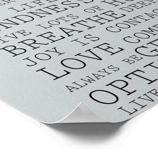 Positive Thoughts Inspirational Words Poster (Hoek)