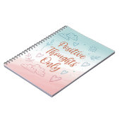 Positive Thoughts Only Journal – Pastelontwerp Notitieboek (Linkerzijde)