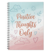 Positive Thoughts Only Journal – Pastelontwerp Notitieboek (Voorkant)