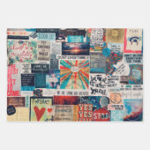 Positive Vibes Collage Wrapping Paper (Voorkant)