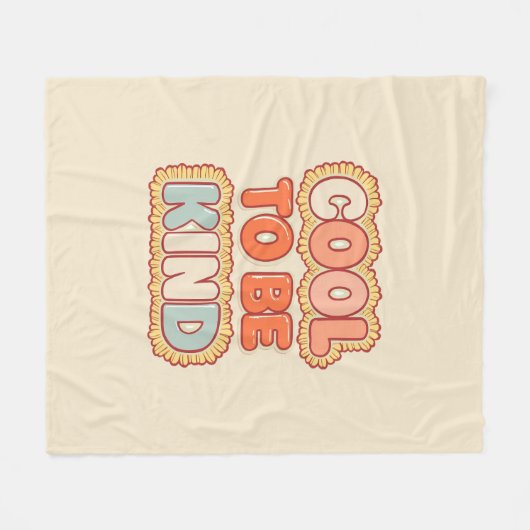 Positive Vibes Cool To Be Kind Quote Fleece Deken (Voorkant (Horizontaal))