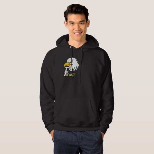 Positive Vibes Eagle Head Inspirerend Custom Hoodie (Voorkant volledig)