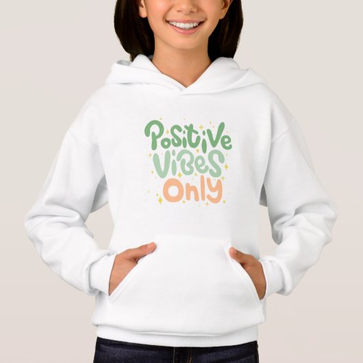 Positive Vibes Only Baby Hoodie (Voorkant)