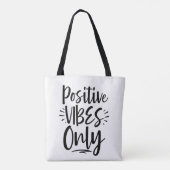 Positive Vibes Only Canvas tas (Achterkant)