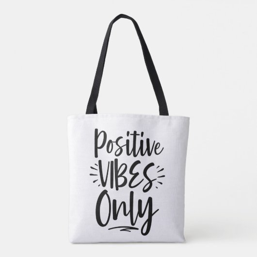 Positive Vibes Only Canvas tas (Achterkant)