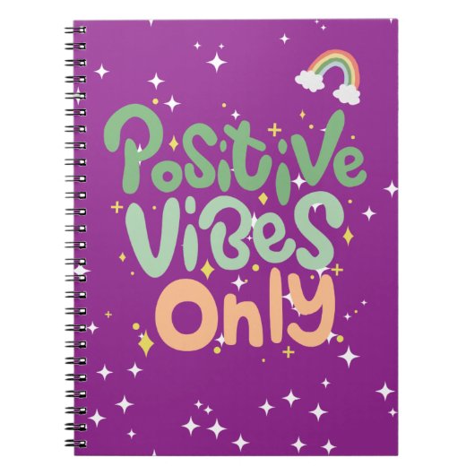 "Positive Vibes Only" dagelijkse inspiratie Notitieboek (Voorkant)