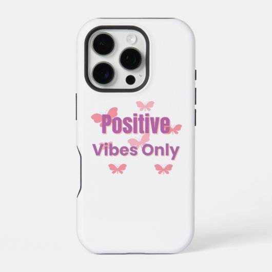  Positive Vibes Only | Minimal Motivational Quote  iPhone Hoesje (Achterkant)