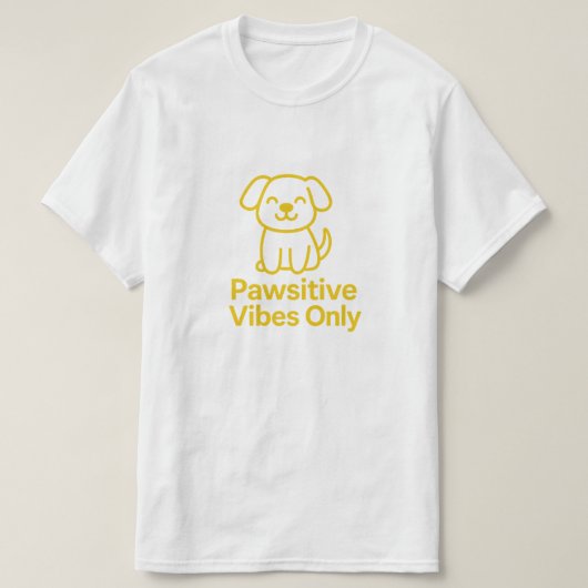 Positive Vibes Only – Schattige Hondenliefhebber M T-shirt (Design voorkant)