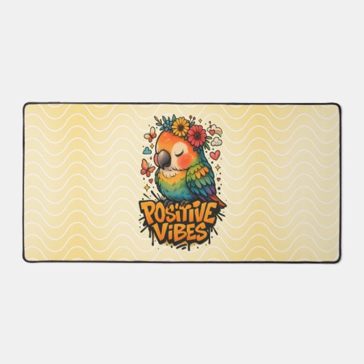 “Positive Vibes” Parrot Bureaumat (Voorkant)
