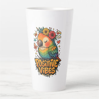 “Positive Vibes” Parrot Latte Mok