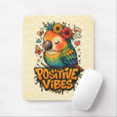 “Positive Vibes” Parrot Muismat (Met muis)