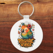 “Positive Vibes” Parrot Sleutelhanger (Achterkant)