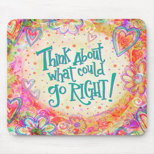 Positive Vibes Quote Inspirivity Muismat (Voorkant)