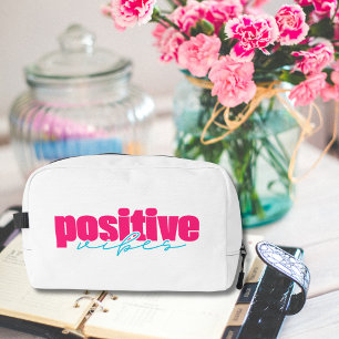 Positive Vibes Roze & Turquoise Meisjesachtige Cos Toilettasje