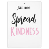 Positive Vibes Spread Kindness Clipboard Klembord (Achterkant)