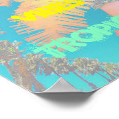 Positive Vibes Tropische Palmboom Poster (Hoek)