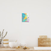 Positive Vibes Tropische Palmboom Poster (Keuken)