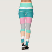 Positive Vibes Turquoise en Perzik Leggings (Achterkant)
