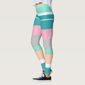 Positive Vibes Turquoise en Perzik Leggings (Links)