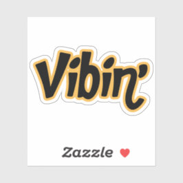 Positive Vibes Typografie Glow Cut-Out Sticker
