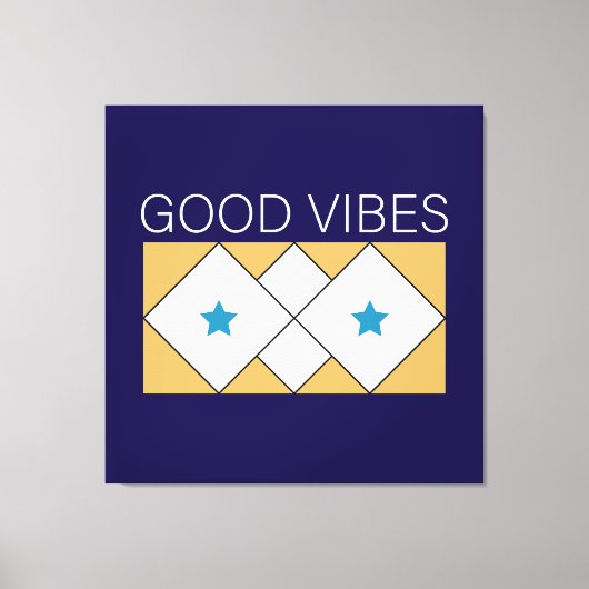 Positive Vibes verfrissend design Canvas Afdruk (Voorkant)