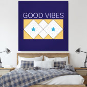 Positive Vibes verfrissend design Canvas Afdruk (Insitu (Slaapkamer))