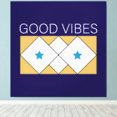 Positive Vibes verfrissend design Canvas Afdruk (Insitu (Houten vloer))