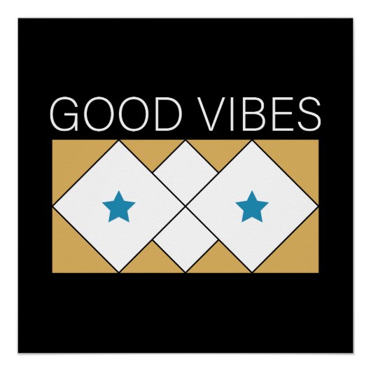Positive Vibes verfrissend design Perfect Poster (Voorkant)