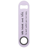 Positive words add initials purple speed flessenopener (Voorkant)