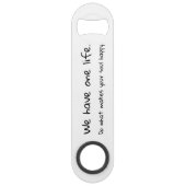 Positive words add initials white speed flessenopener (Voorkant)