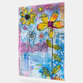 *~* Positive Words SHINE  Doodle Floral Acryl Bord (Hoek)