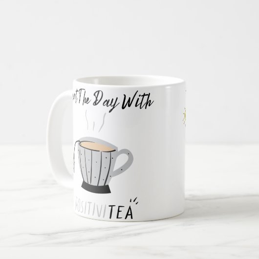 Positivi-tea Mok / cadeau voor hem / haar (Voorkant links)