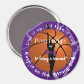 Positiviteit Basketball Magnet Paarse HAMbyWG (Voorkant / Achterkant)