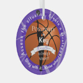 Positiviteit Basketball Ornament Lime Green HAMbyW (Voorkant Rechts)