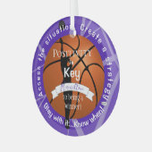 Positiviteit Basketball Ornament Lime Green HAMbyW (Voorkant links)