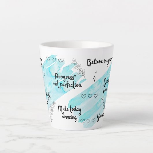 Positiviteit Boost Blue Latte Mok (Voorkant)