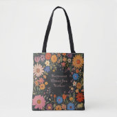 Positiviteit Canvas tas - Geluk - Folk Florals (Voorkant)