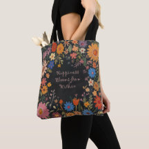 Positiviteit Canvas tas - Geluk - Folk Florals