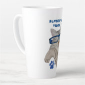 Positiviteit Cute Cat Tekening Pawsitive Vibes Latte Mok (Linkerhoek)