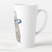 Positiviteit Cute Cat Tekening Pawsitive Vibes Latte Mok (Rechts)