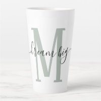 Positiviteit Dream Big Sage Green Monogram Initiaa