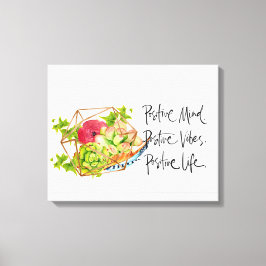 Positiviteit en succes canvas afdruk