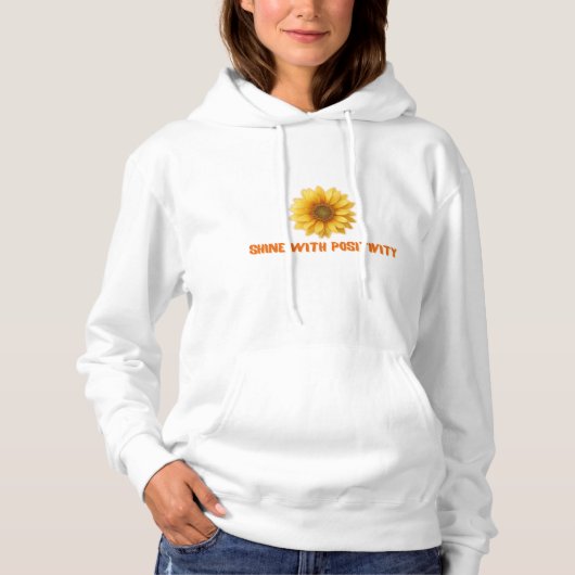 Positiviteit glanzen hoodie (Voorkant)
