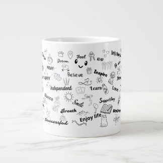 Positiviteit grote koffiekop