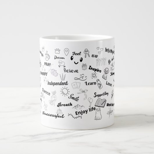 Positiviteit  grote koffiekop (Voorkant)