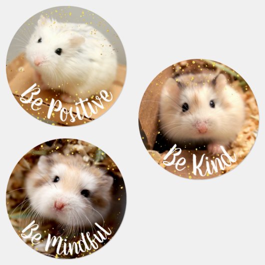 Positiviteit - Hammyville Cute Hamsters Labels (Groep)