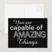 Positiviteit in staat tot verbazingwekkende dingen briefkaart (Voorkant / Achterkant)