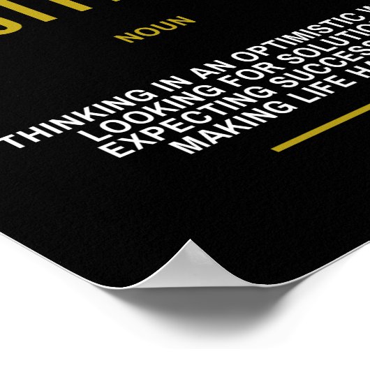 Positiviteit Inspirerend citaat op succes Poster (Hoek)