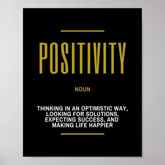 Positiviteit Inspirerend citaat op succes Poster (Voorkant)