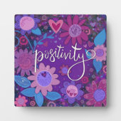 Positiviteit Inspirerend Hart Bloemen  Fotoplaat (Voorkant)